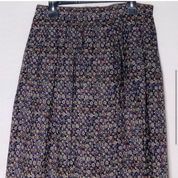 Vintage Handmade Ditsy Floral Midi Prairie Skirt M - Picture 5 of 12